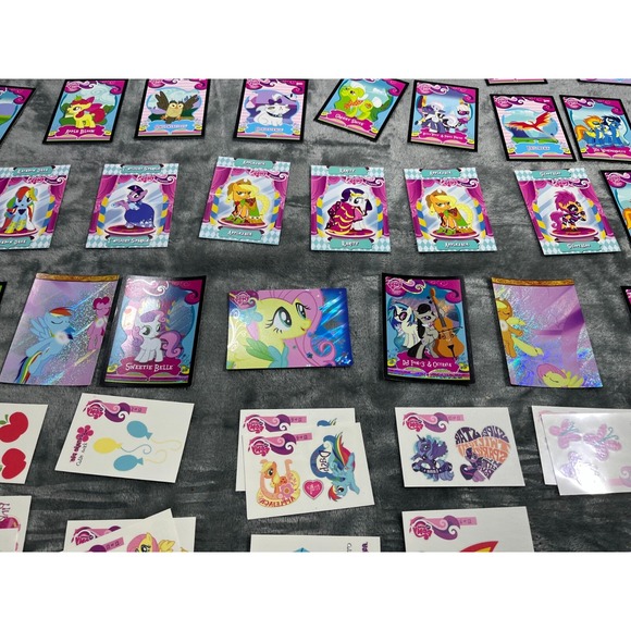 Other - My Little Pony Cards Trading Cards CGG CCG Holo Stickers Set Lot Of 105